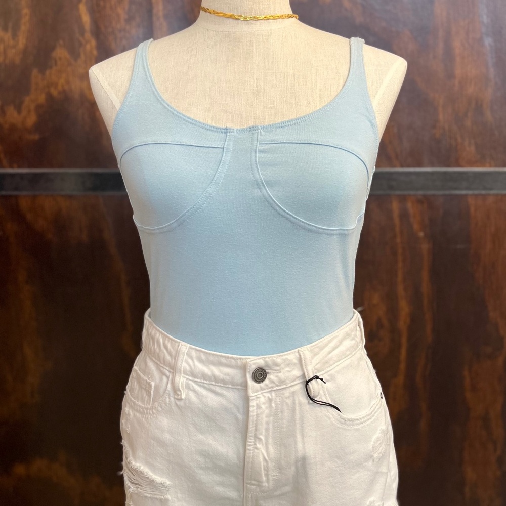 Light blue bodysuit